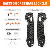 Raccoon Crossbar 2.0 ModSwap™ Handle Scales Kit | Black Carbon Fibre