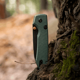 Raccoon 2.0 Top Liner Lock | Green Micarta + 14C28N Drop Point - A2901