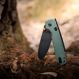 Raccoon 2.0 Top Liner Lock | Green Micarta + 14C28N Drop Point - A2901