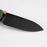 Raccoon 2.0 Top Liner Lock | Green Micarta + 14C28N Drop Point - A2901