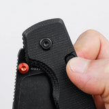 Raccoon 2.0 Top Liner Lock | Black Micarta + 14C28N Drop Point - A2902