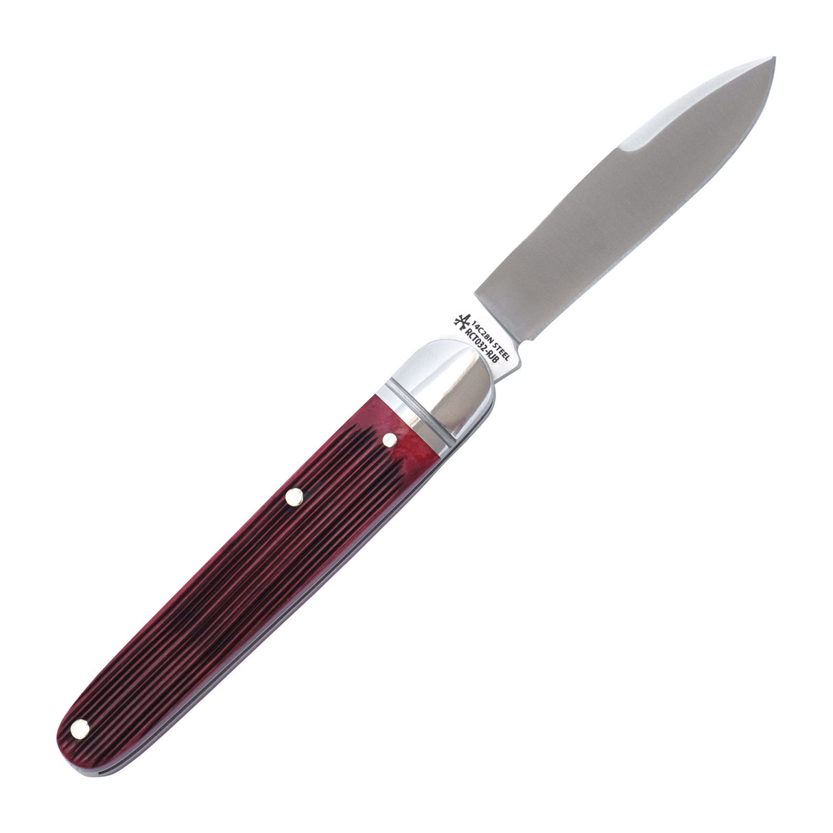 Tuckahoe Jack Red Barnboard Jigged Bone Slipjoint - RCT032- RJB