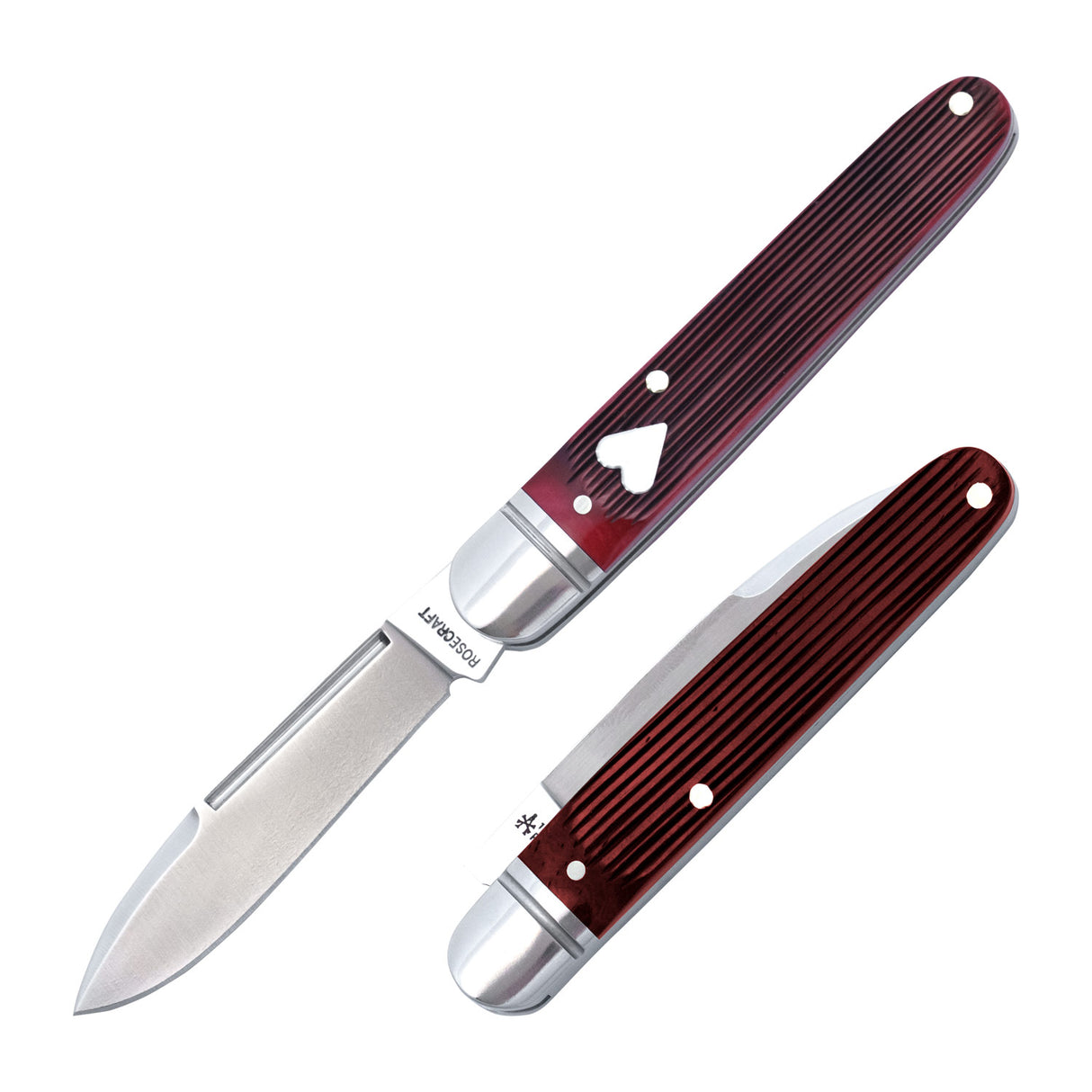 Tuckahoe Jack Red Barnboard Jigged Bone Slipjoint - RCT032- RJB