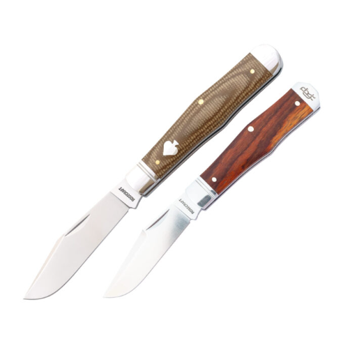 Cumberland River Coke Bottle Light Brown Micarta Slipjoint - RCT026-LBM
