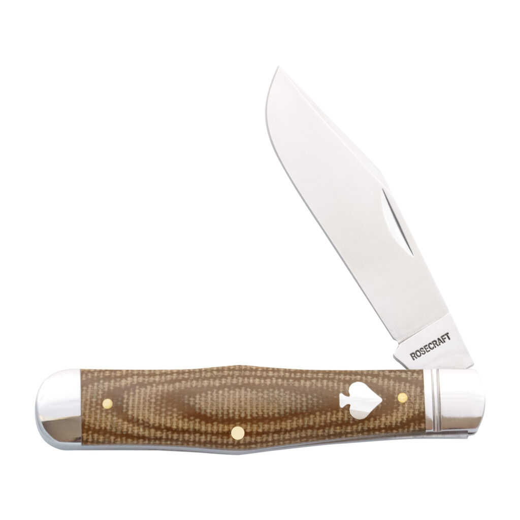 Cumberland River Coke Bottle Light Brown Micarta Slipjoint - RCT026-LBM