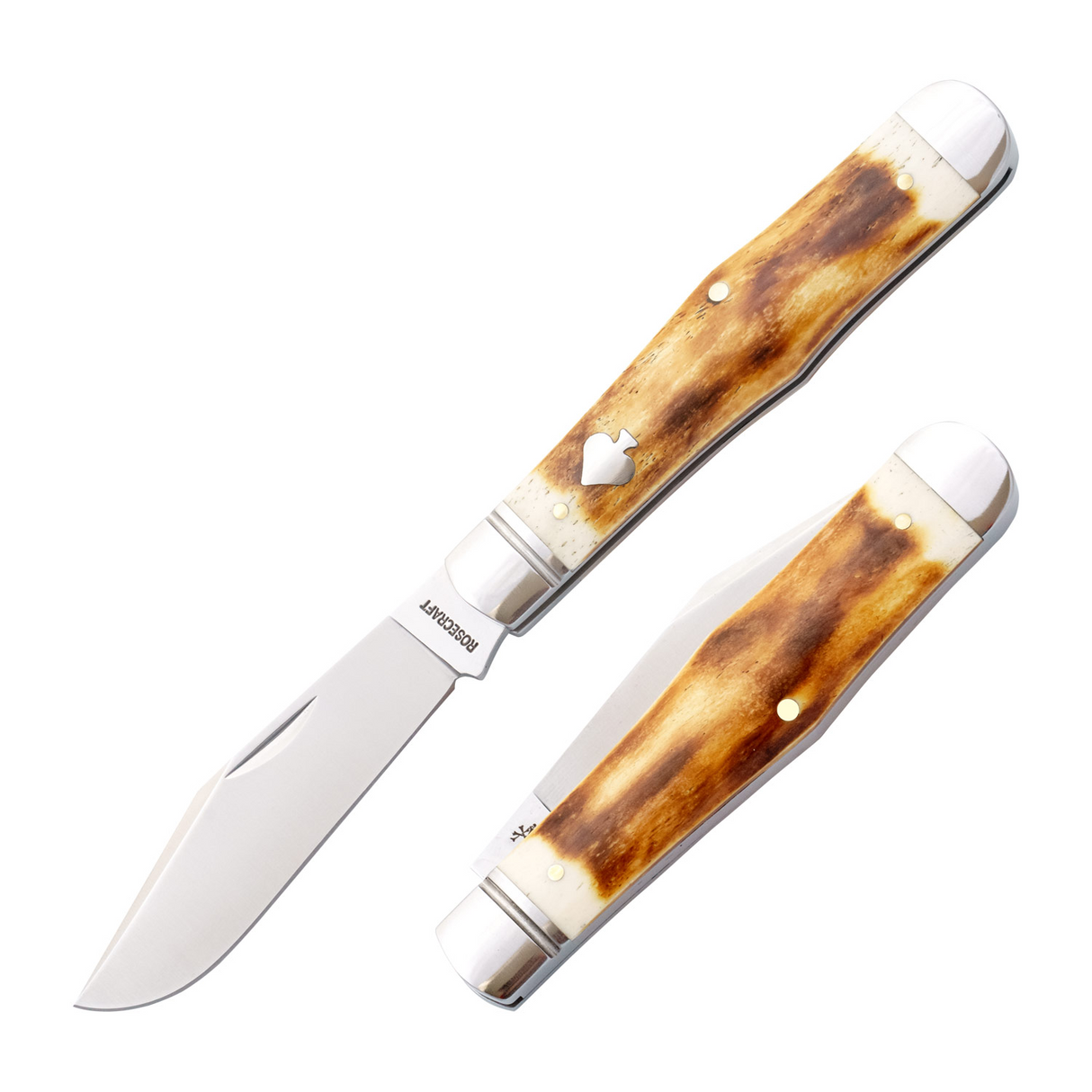 Cumberland River Coke Bottle Toasted White Bone Slipjoint - RCT026-TWB