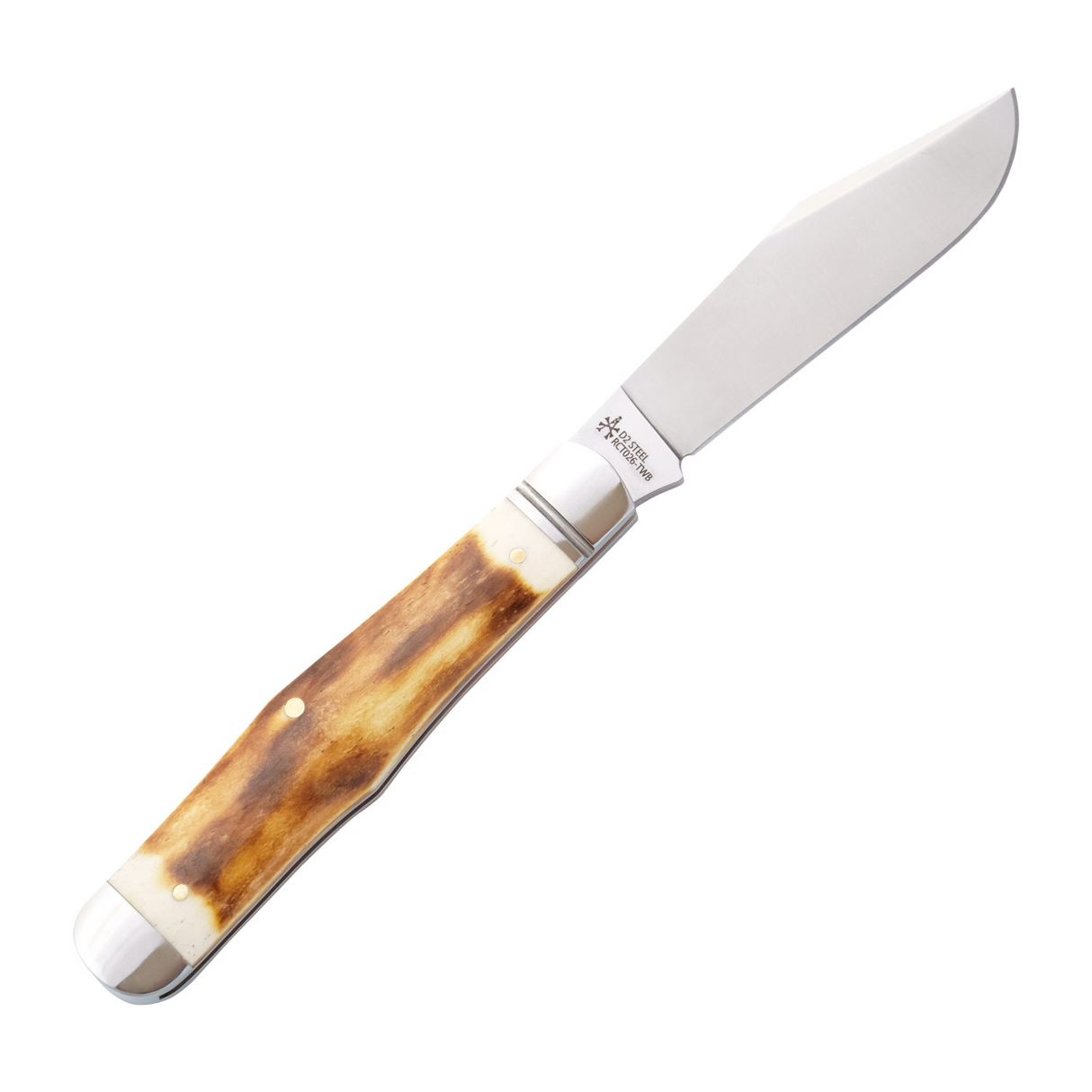 Cumberland River Coke Bottle Toasted White Bone Slipjoint - RCT026-TWB