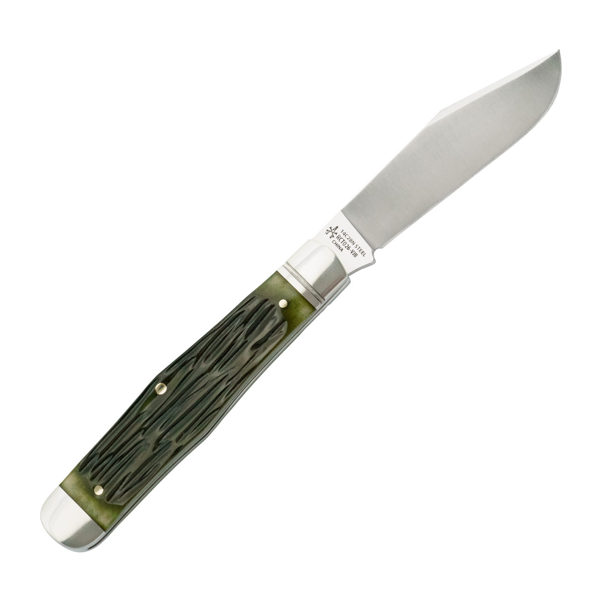 Cumberland River Coke Bottle Vintage Jigged Bone Slipjoint - RCT026-VJB