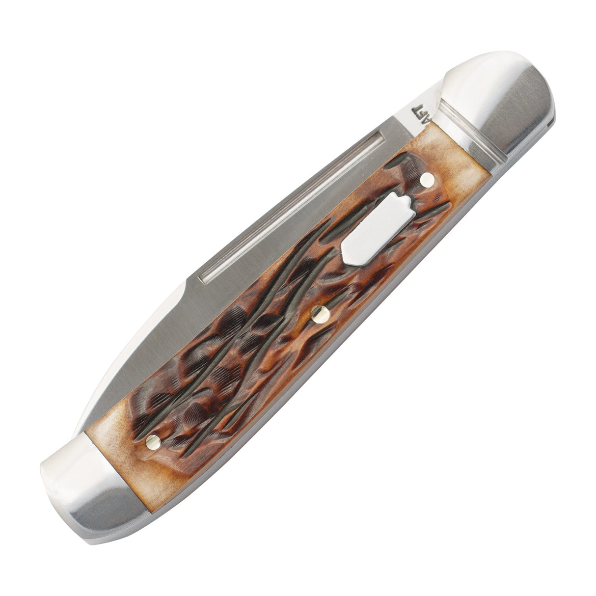 Snake Creek Copperhead Dapper Jigged Bone Slipjoint - RCT035-DJB