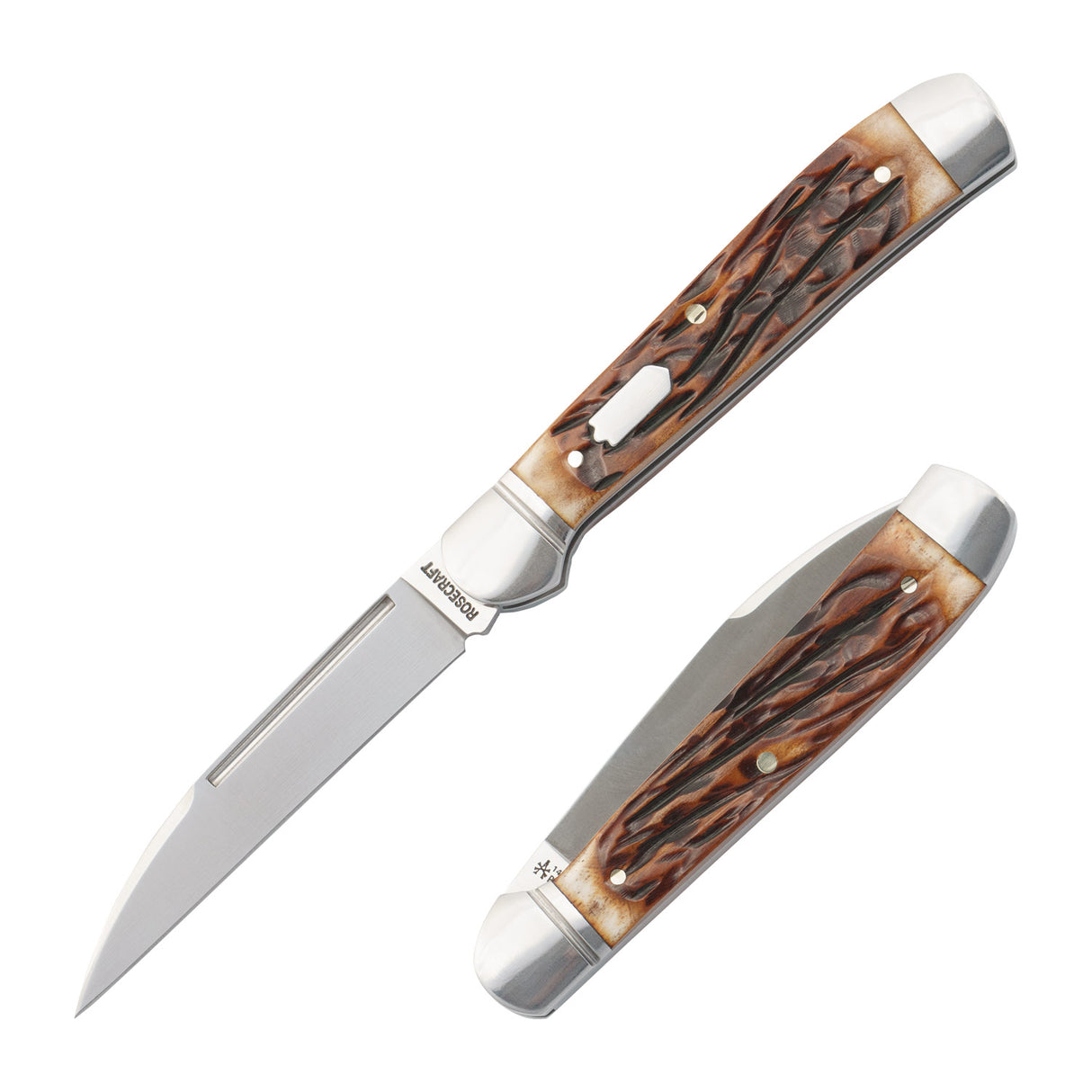 Snake Creek Copperhead Dapper Jigged Bone Slipjoint - RCT035-DJB