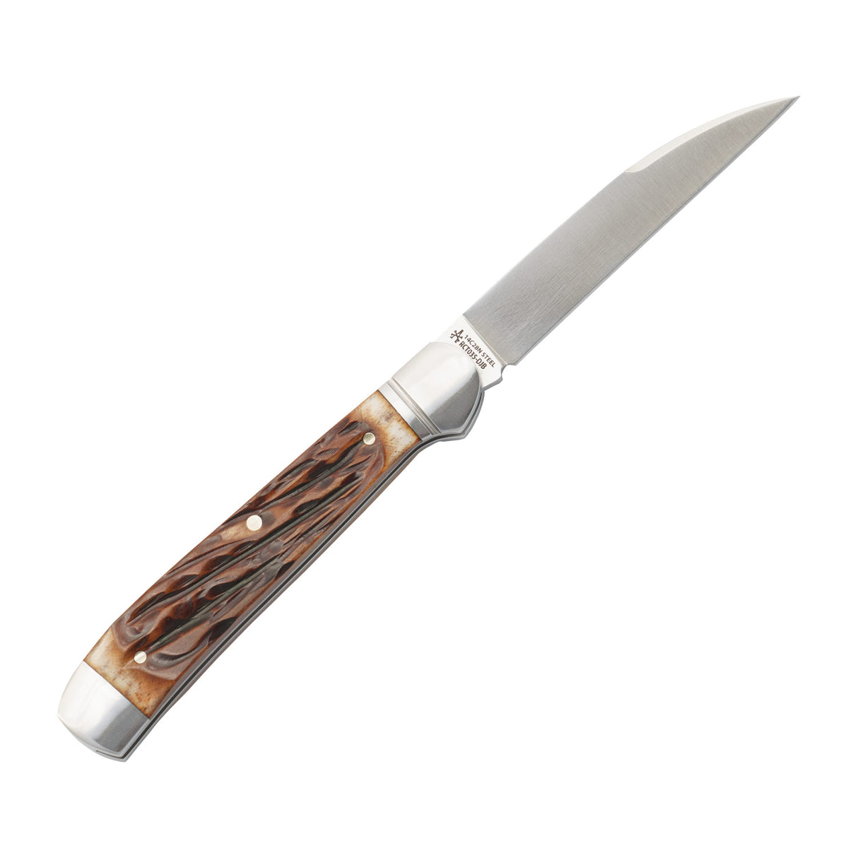 Snake Creek Copperhead Dapper Jigged Bone Slipjoint - RCT035-DJB