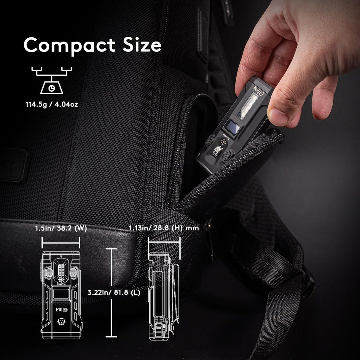 E10 Pro | Compact Scroll-Wheel EDC Flashlight