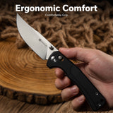 Slybolt | Black G10 + Blackwash 9Cr18MoV