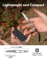 Texo - Fixed Blade | Skeletonised Stonewash 9Cr18MoV