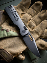 Aura Drop Point | Black Aluminium + Black PVD 14C28N