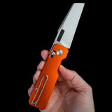 Aura Talon | Orange Aluminium + Stonewash 14C28N