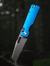 Aura Talon | Blue Aluminium + Stonewash 14C28N