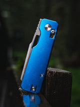 Aura Talon | Blue Aluminium + Stonewash 14C28N