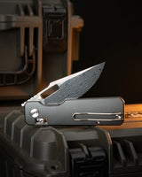 Aura Drop Point | Grey Aluminium + Dama