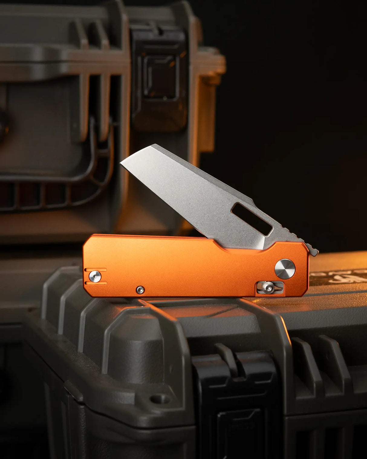 Aura Talon | Orange Aluminium + Stonewash 14C28N