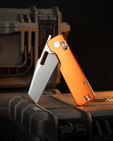 Aura Talon | Orange Aluminium + Stonewash 14C28N