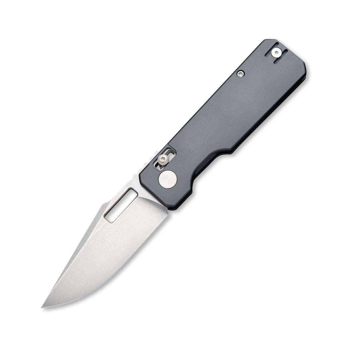 Aura Drop Point | Grey Aluminium + Stonewash 14C28N