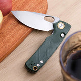 Porcupine | Green Micarta + Stonewash 14C28N - A2603