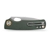 Porcupine | Green Micarta + Stonewash 14C28N - A2603