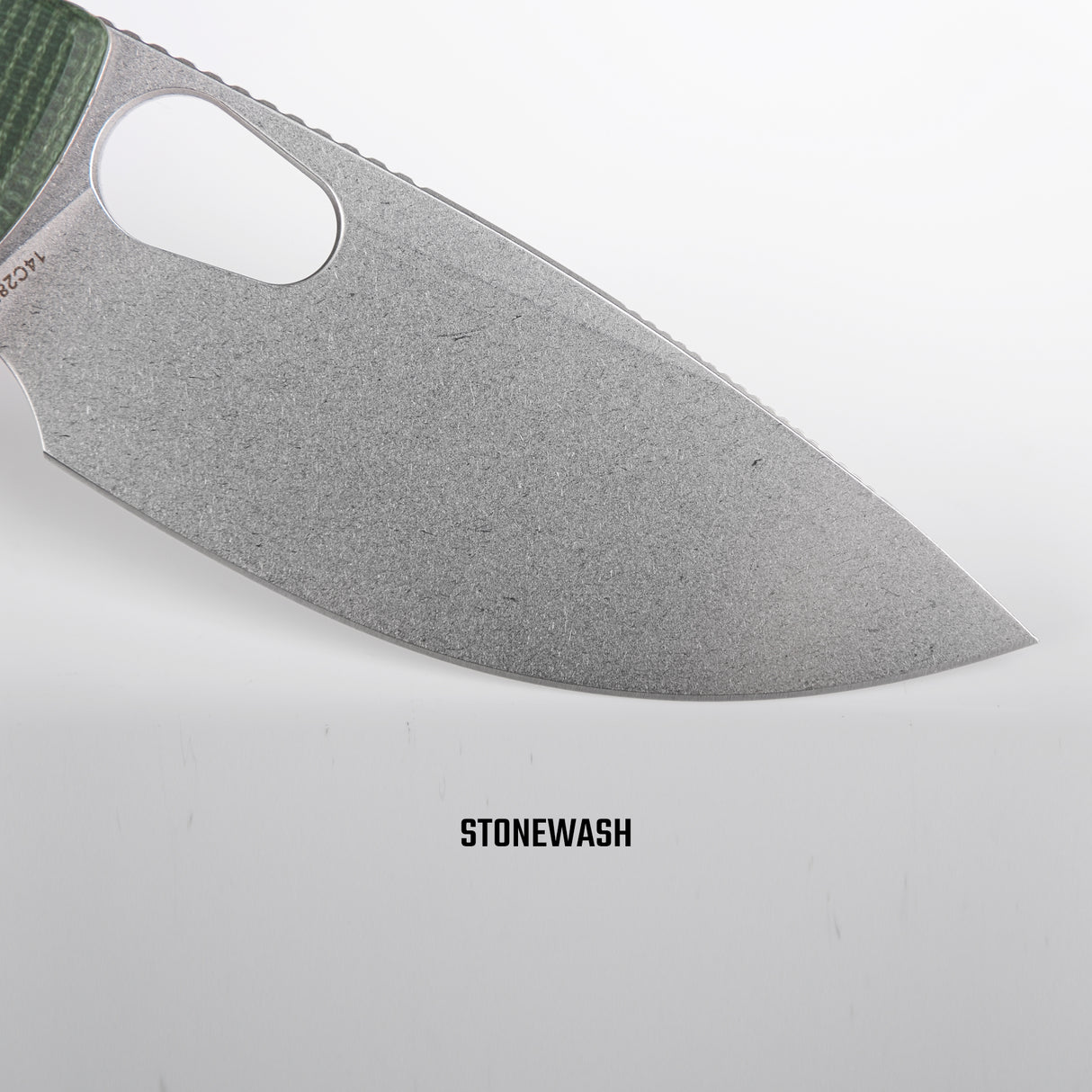 Porcupine | Green Micarta + Stonewash 14C28N - A2603
