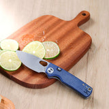 Porcupine | Blue Micarta + Satin 14C28N - A2605