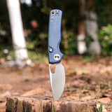 Porcupine | Blue Micarta + Satin 14C28N - A2605