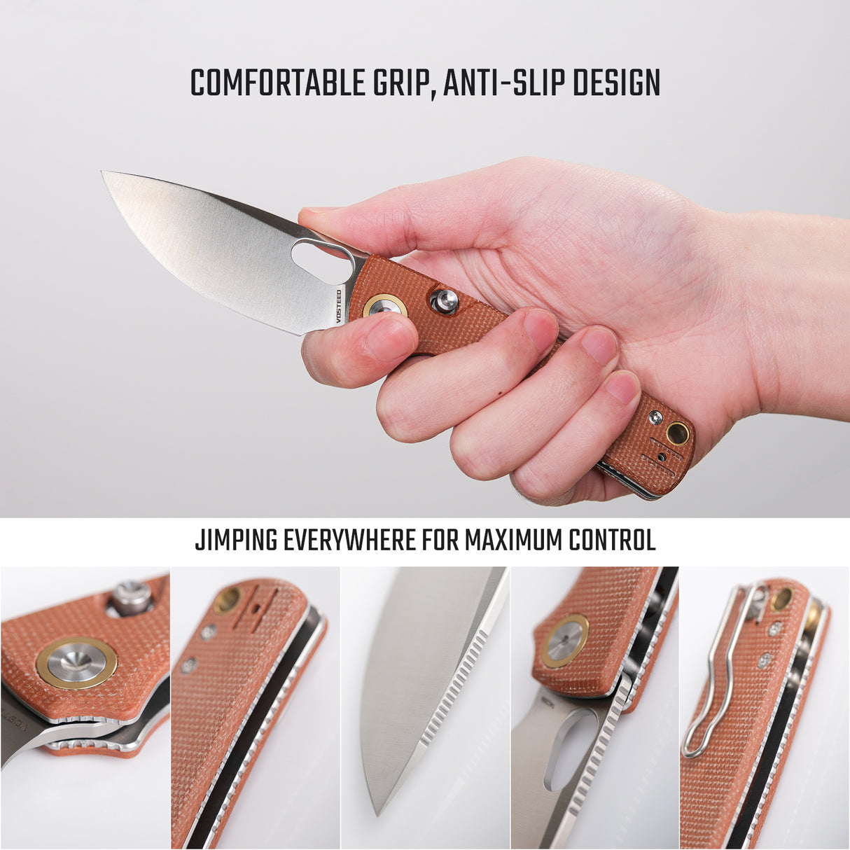 Porcupine | Natural Micarta + Satin 14C28N - A2604