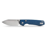 Raccoon - Top Liner Lock | Blue Micarta + 14C28N Drop Point - A2905