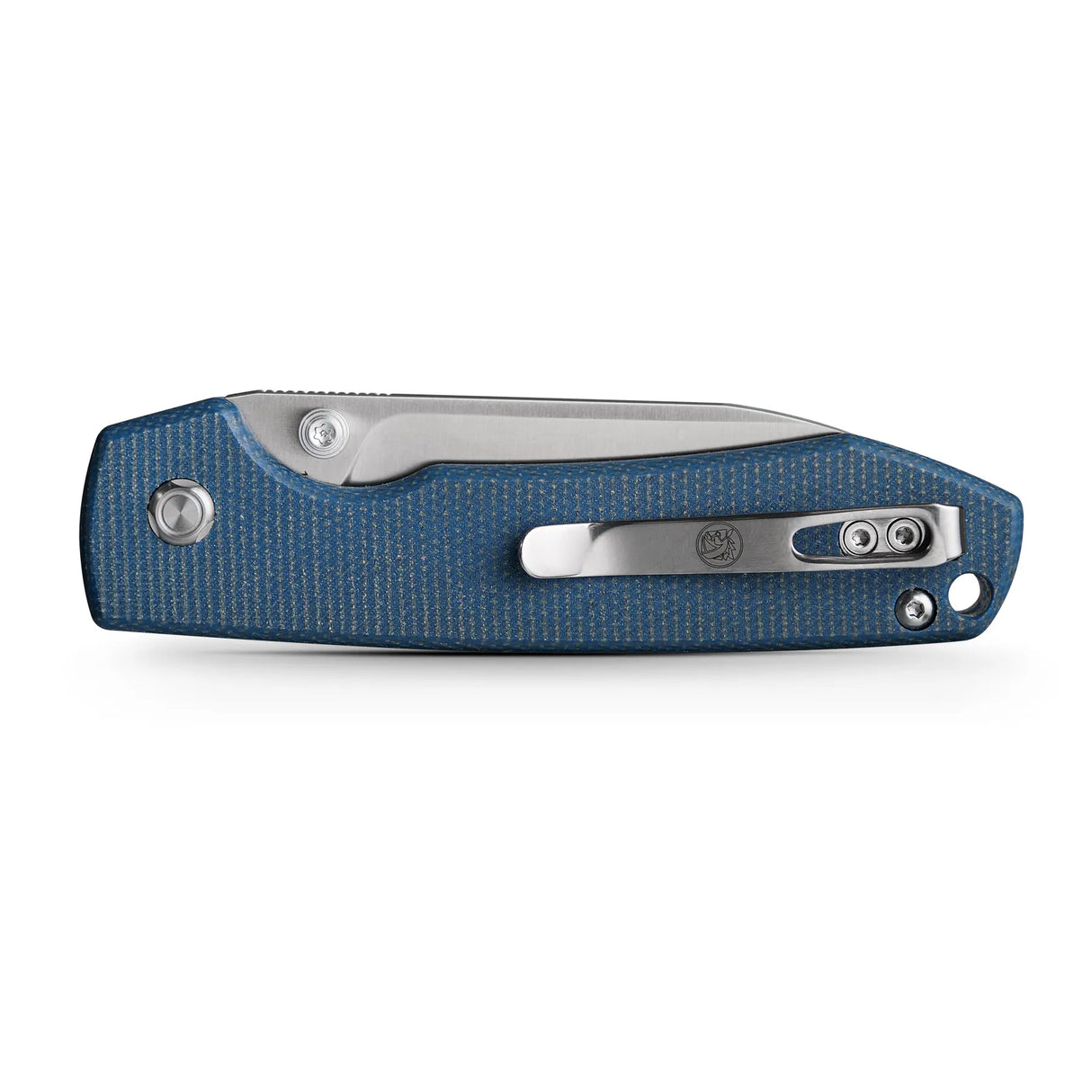 Raccoon - Top Liner Lock | Blue Micarta + 14C28N Drop Point - A2905
