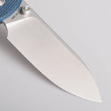 Raccoon - Top Liner Lock | Blue Micarta + 14C28N Drop Point - A2905