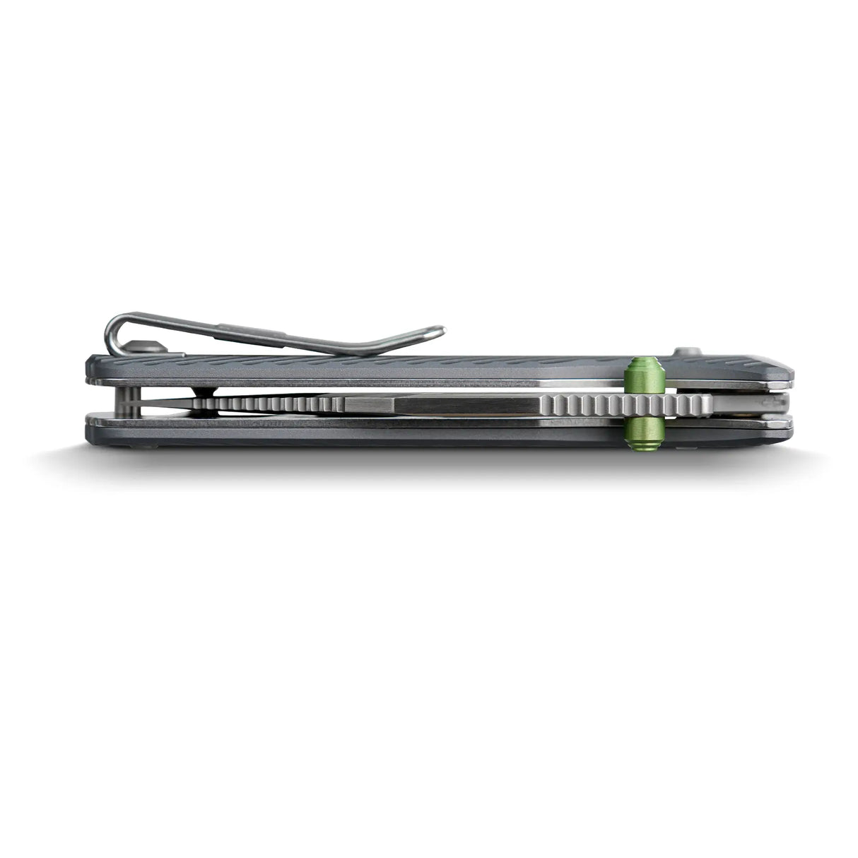 Vombat | Grey Aluminium + M390 Clip Point- A4101