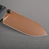 Vombat | Black Aluminium + Copper Dune M390 Drop Point - A4107