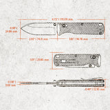 Vombat | Black Aluminium + Copper Dune M390 Drop Point - A4107