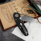 Ankylo | Black Aluminium + Stonewash 154CM