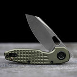 Ankylo | Olive Drab Aluminium + Stonewash Elmax