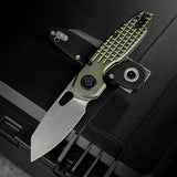 Ankylo | Olive Drab Aluminium + Stonewash Elmax