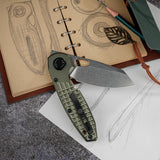 Ankylo | Olive Drab Aluminium + Stonewash Elmax