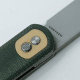 Corgi | Green Micarta + Stonewash 14C28N