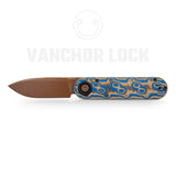 Corgi-V 295 | Blue Ocean Micarta/Aluminium | Copper Dune N690 - A3730