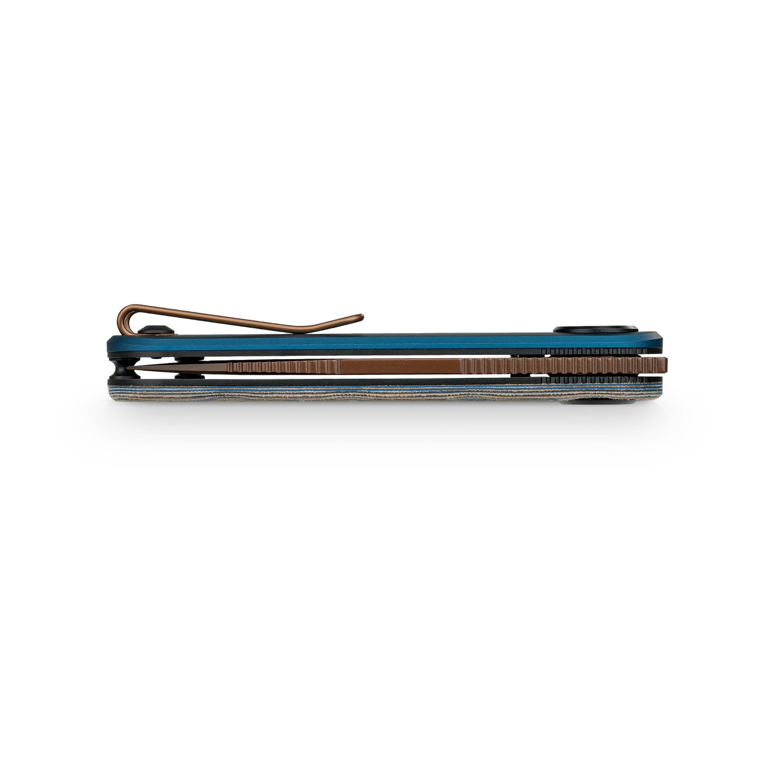 Corgi-V 295 | Blue Ocean Micarta/Aluminium | Copper Dune N690 - A3730