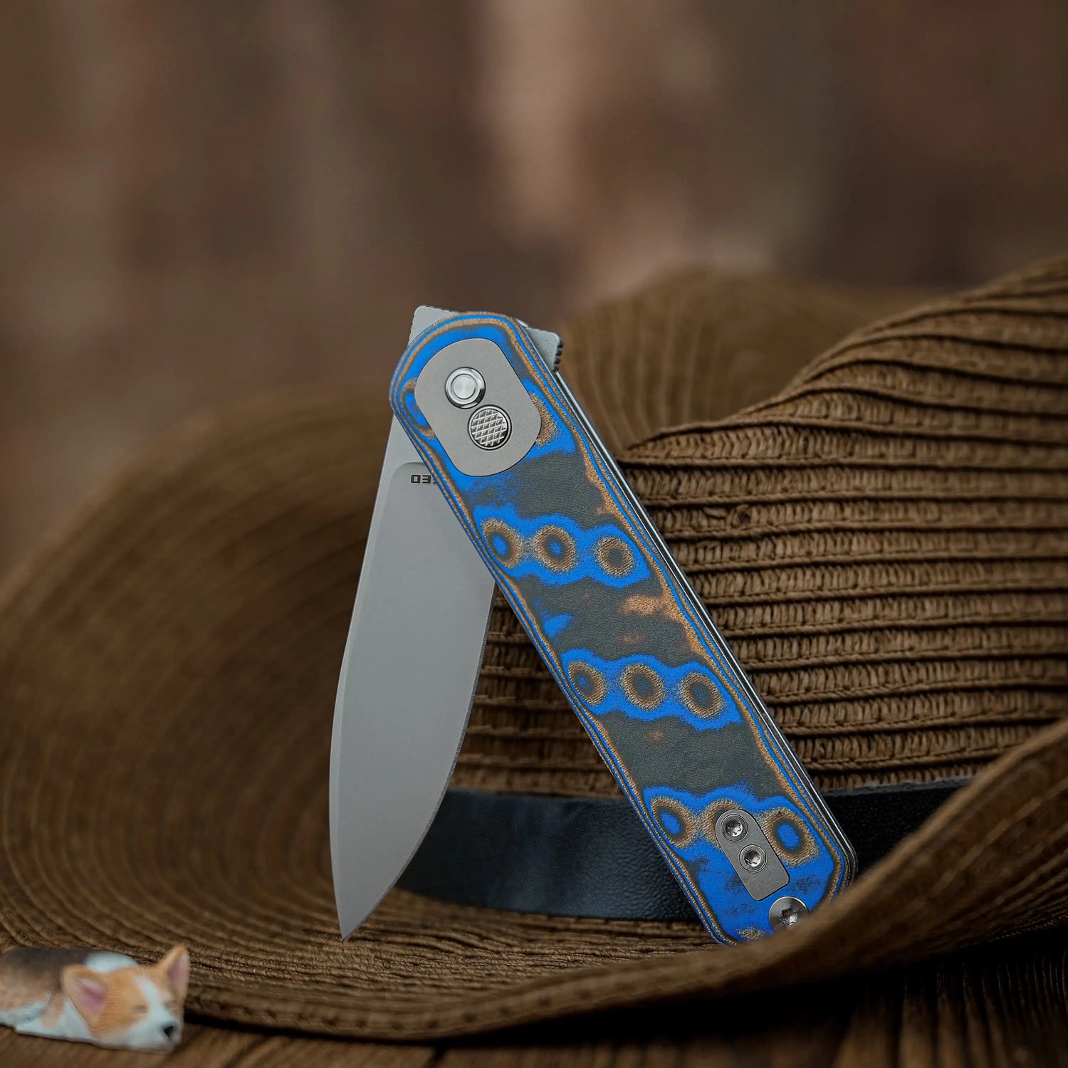 Corgi | Blue Ocean Micarta + 14C28N - A0733