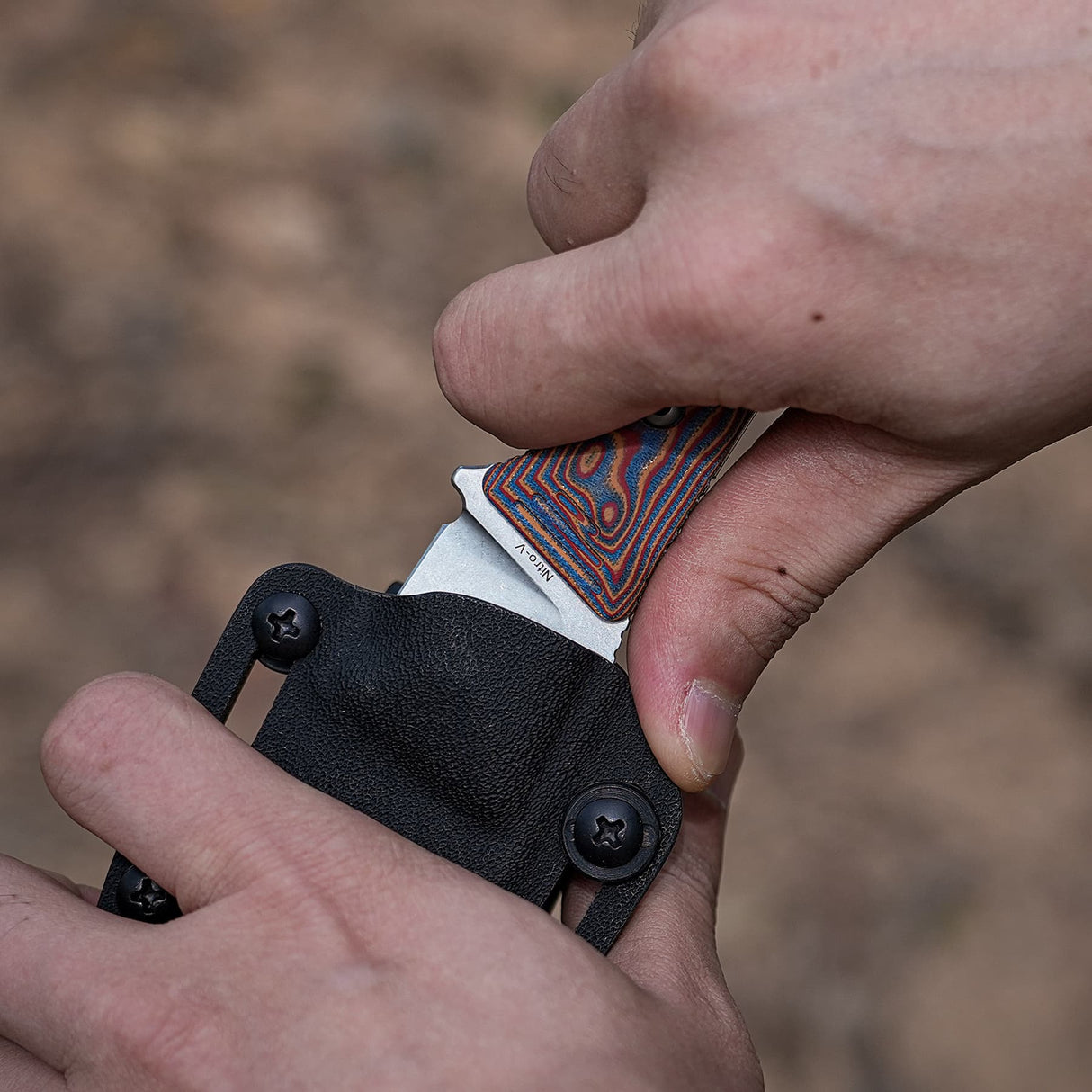 H-Back | Copper Raindrop Micarta + Nitro-V - D0406