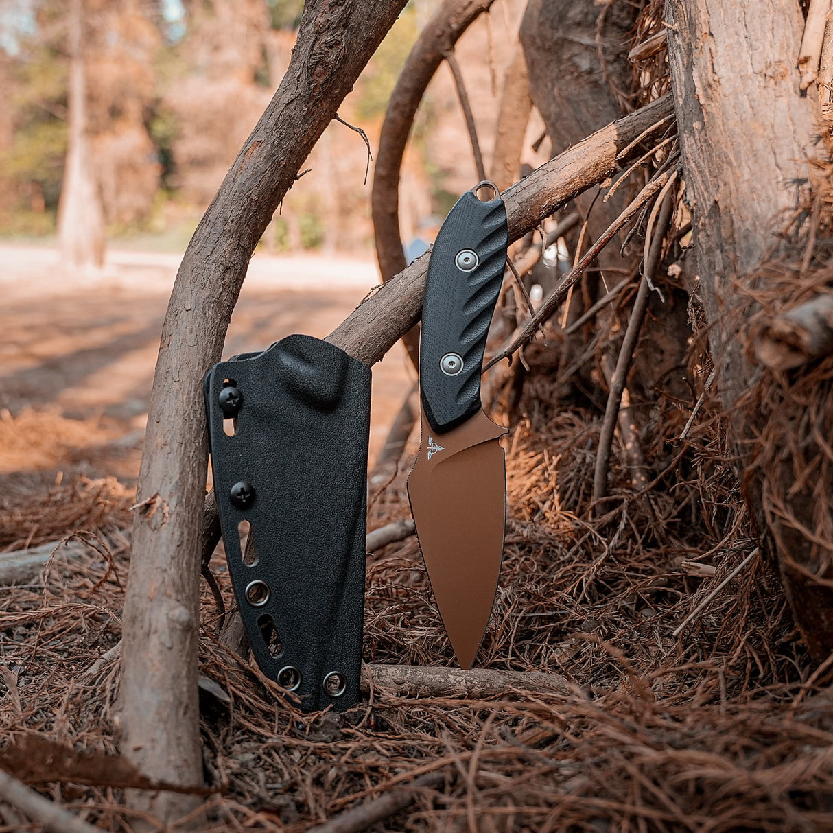 Inferno | Black G10 + Copper Dune 14C28N - D0801