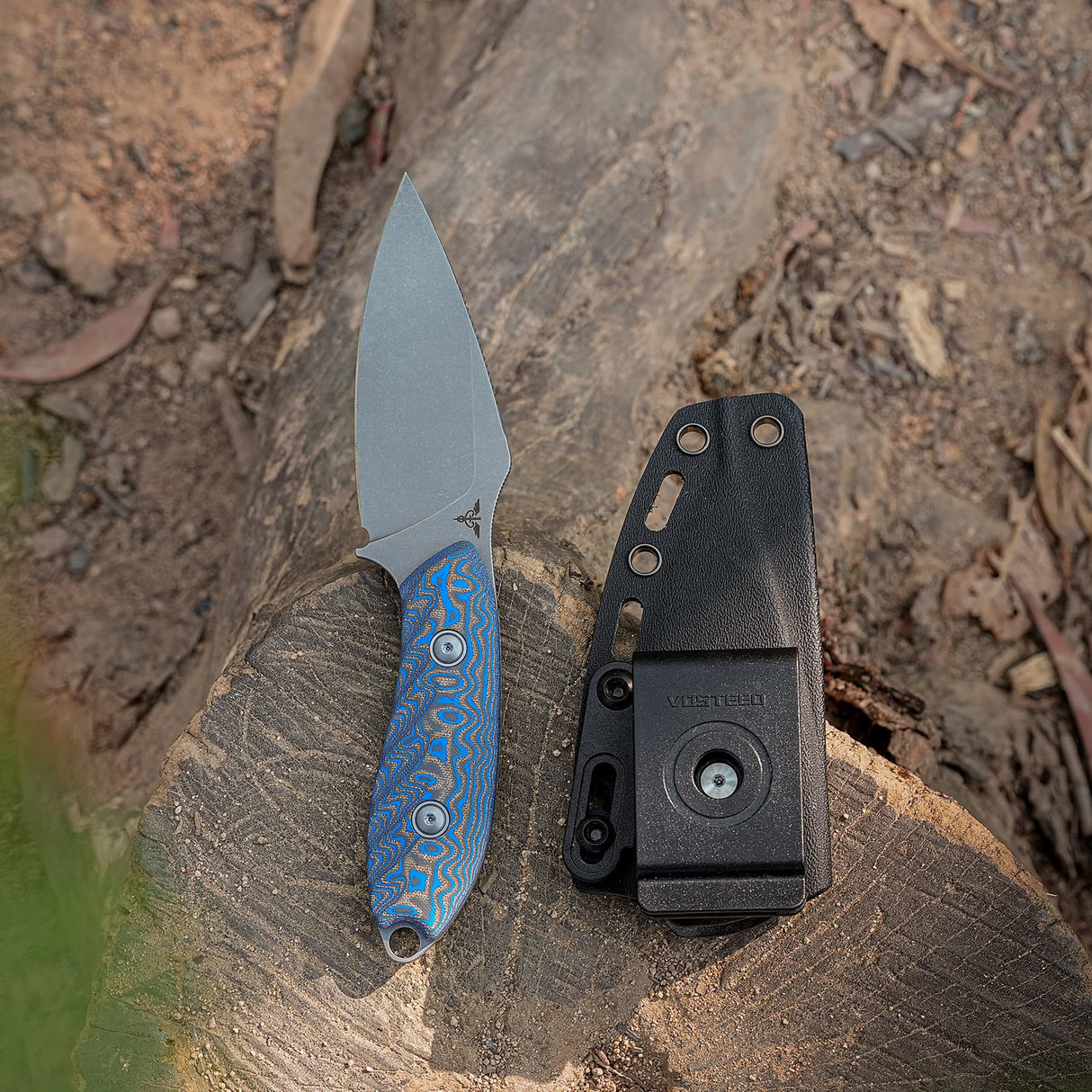 Inferno | Blue Ocean Micarta + Stonewash 14C28N - D0802