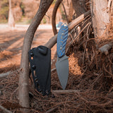 Inferno | Blue Ocean Micarta + Stonewash 14C28N - D0802